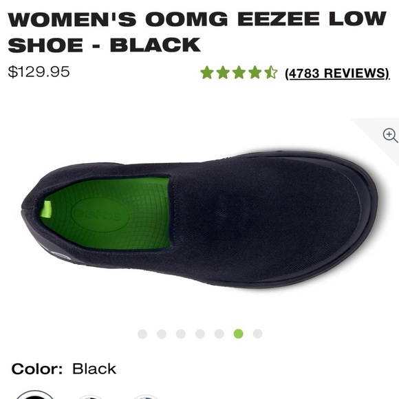 Oofos WOMEN'S OOMG EEZEE LOW
SHOE - BLACK
$129.95 Size 9 - Picture 4 of 7